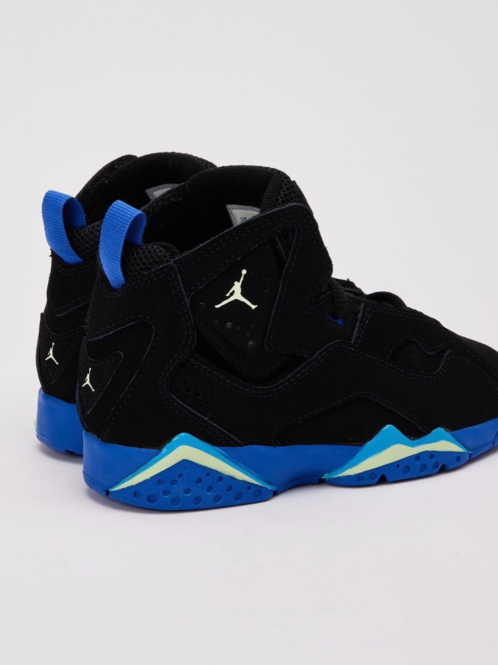Jordan Black and Royal Blue Kids' High-Top Sneakers